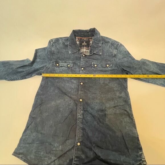 Buffalo by David Bitton Salindo denim shirt with mother of Pearl snaps size L - Picture 4 of 13